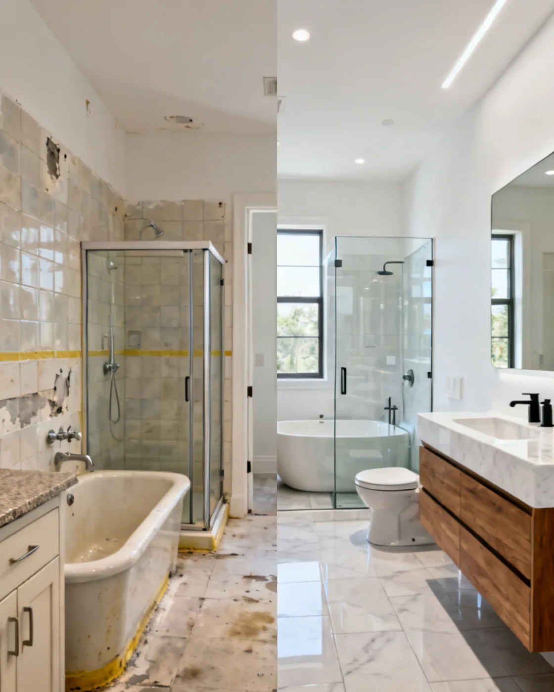 New tubs and showers